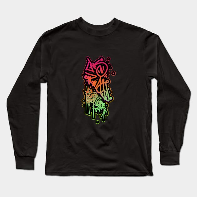 Graffiti Abstract Tag Long Sleeve T-Shirt by DenielHast